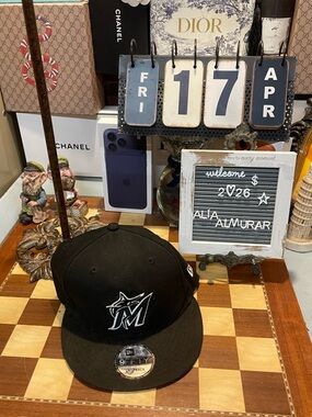 Mens New Era MLB Authentic 59Fifty Fitted - Miami Marlins